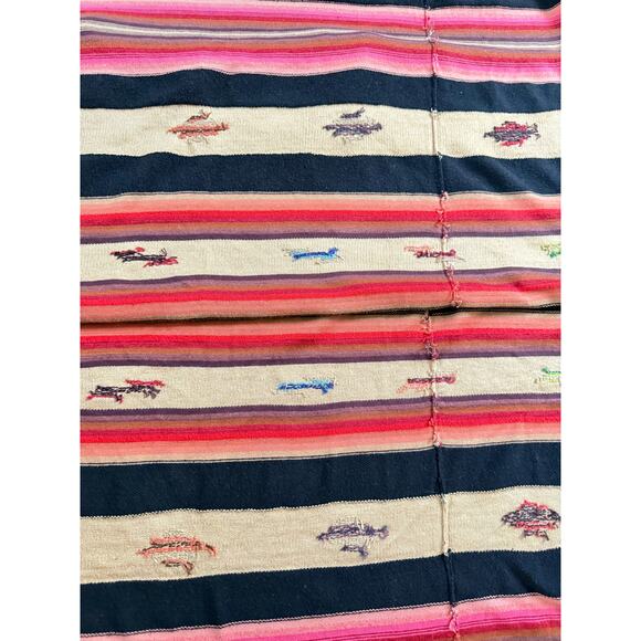 Ralph Lauren Blue Label knitted Poncho Women M/L Multicolor Aztec Indian Western - Picture 9 of 12